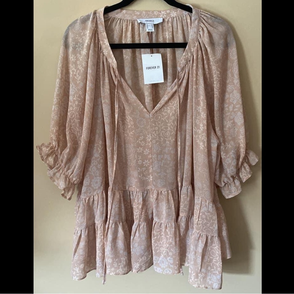 Forever 21 Floral Tiered Top